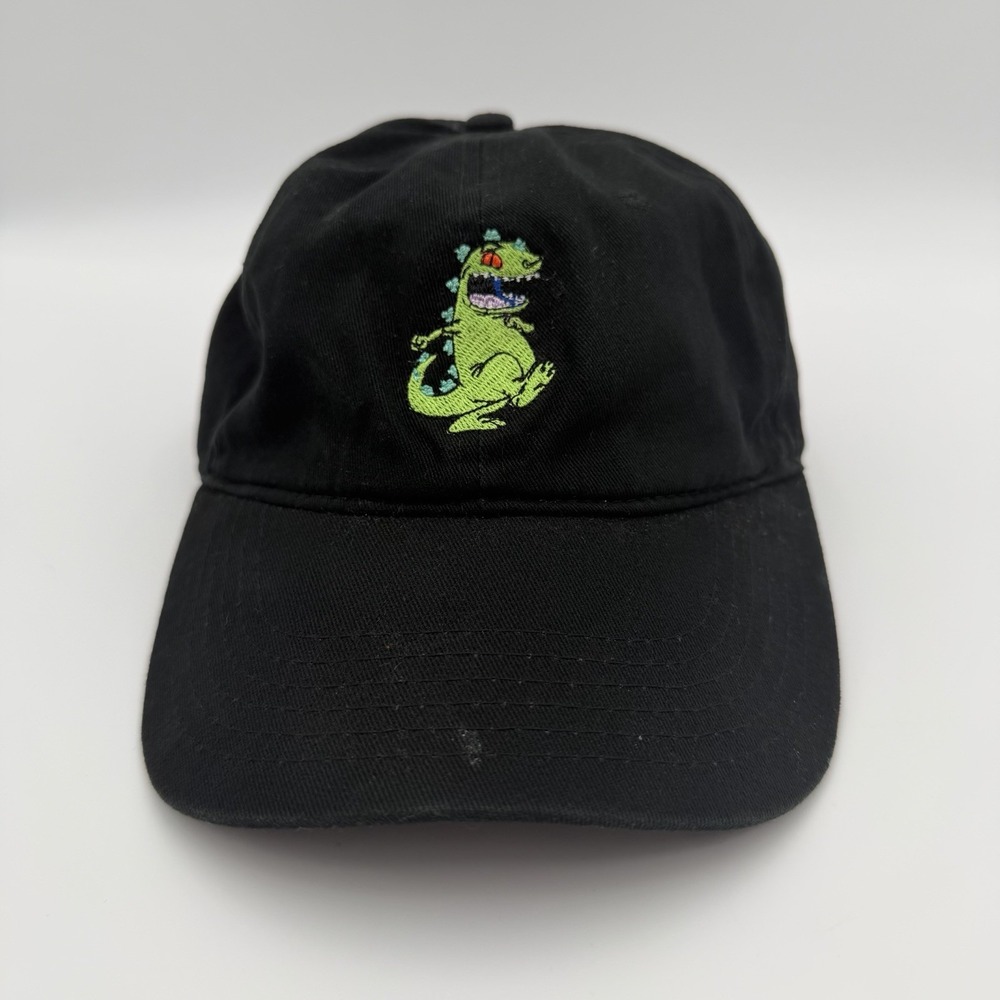 Reptar Nickelodeon Rug Rat 90s Cartoon Black Retro Baseball Hat Cap Adult One Sz